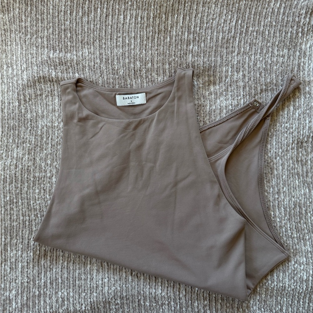 Aritzia Babaton Taupe Bodysuit